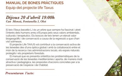 Presentació del llibre “Conservació de les teixedes mediterrànies” a UNED Garrotxa